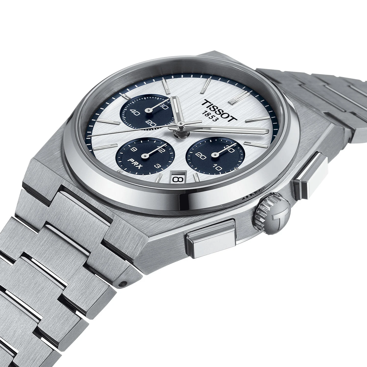 Tissot PRX Chronograph Valjoux - un Panda albastru in colectia PRX