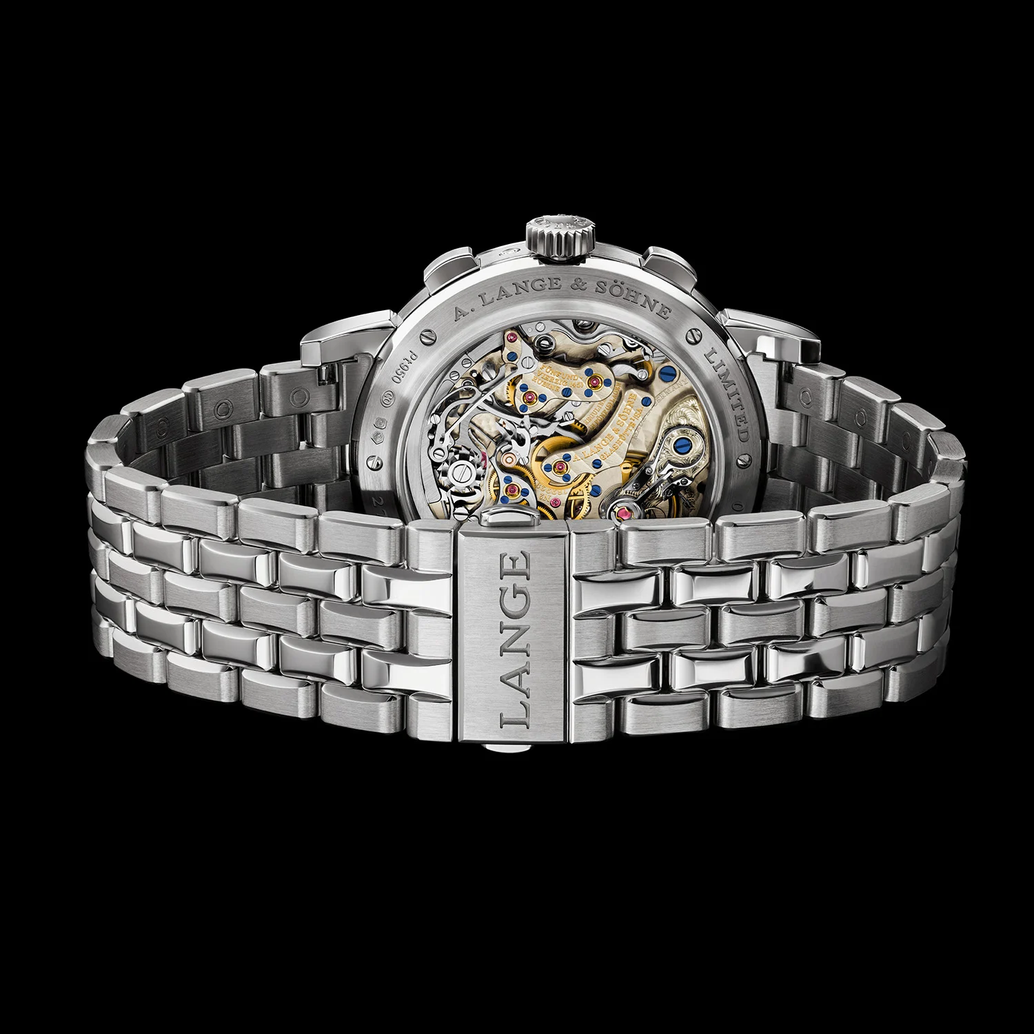 A Lange Sohne Datograph Perpetual Black Diamond Dial Platinum Bracelet Limited 2026 410.136E 7 A Lange Sohne Datograph Perpetual Black Diamond Dial Platinum Bracelet Limited 2026 410.136E 7