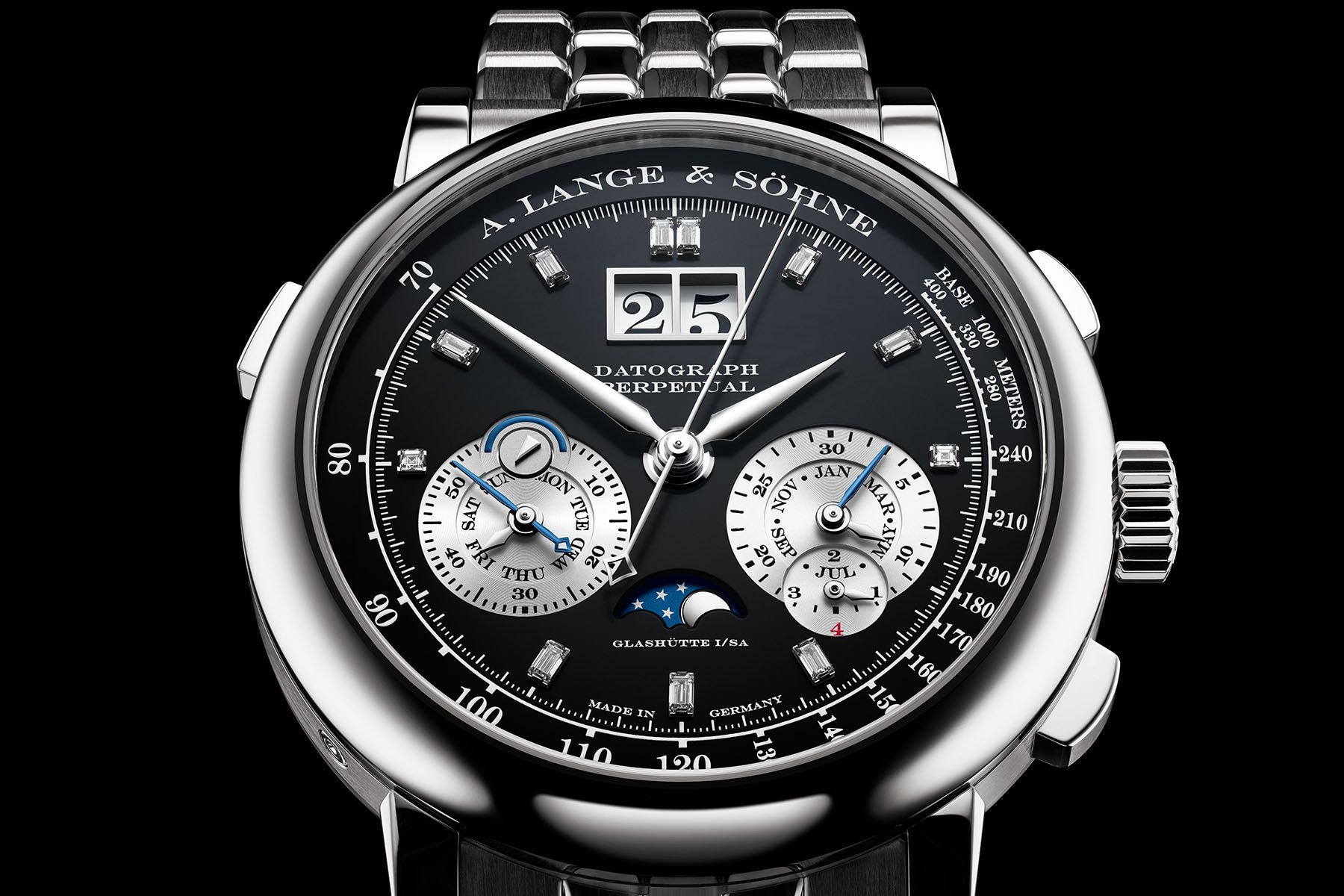 ALS 410 136 B05 DATOGRAPH PERPETUAL 2026 A. Lange & Söhne Datograph Perpetual 410.136E dial up close