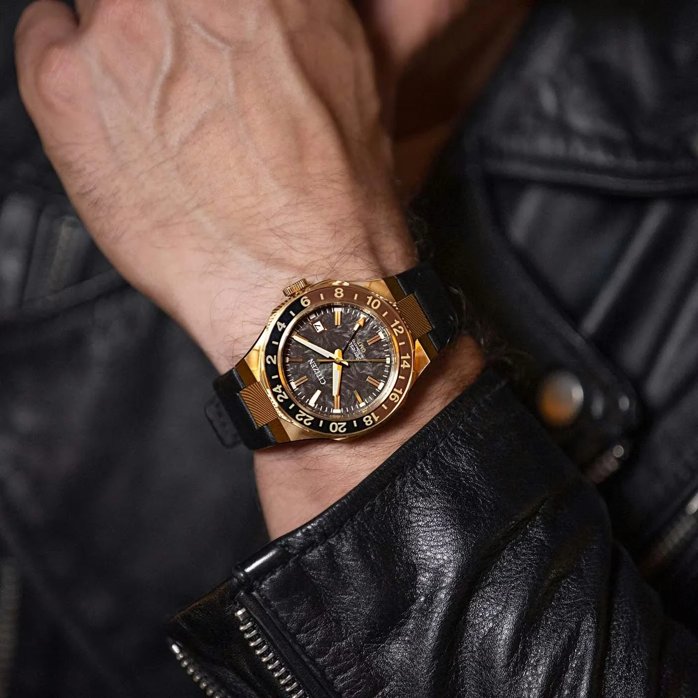 Citizen Series 8 GMT Damascus Steel and Forged Carbon NB6092 01E 1 Citizen Series 8 GMT Damascus Steel and Forged Carbon NB6092 01E 1