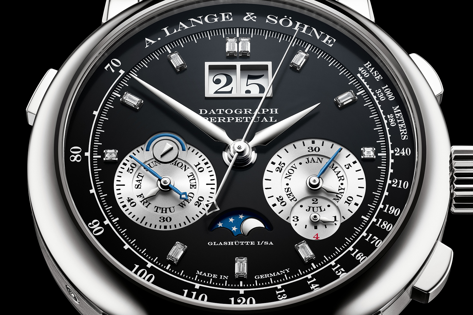 Lange Datograph Perpetual diamonds bracelet dial 1 Lange Datograph Perpetual diamonds bracelet dial 1