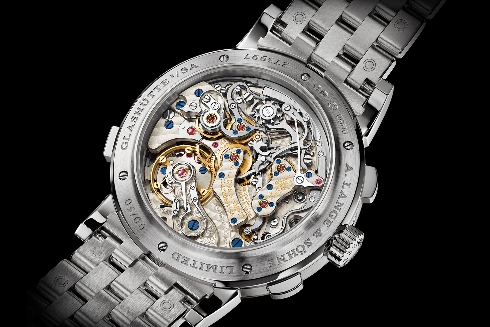 Lange Datograph Perpetual diamonds bracelet movement Lange Datograph Perpetual diamonds bracelet movement